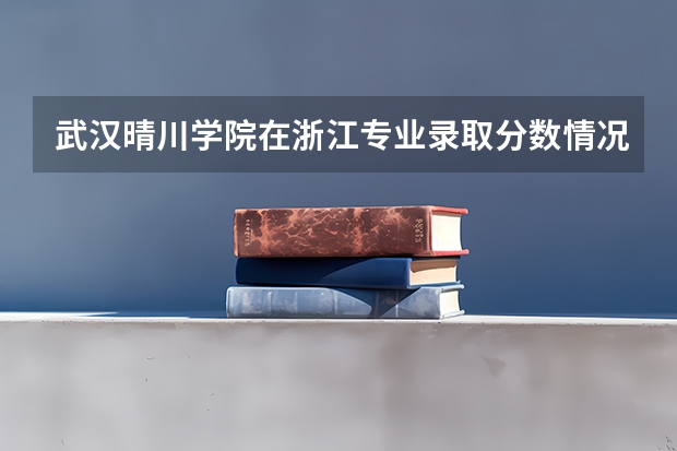 武汉晴川学院在浙江专业录取分数情况