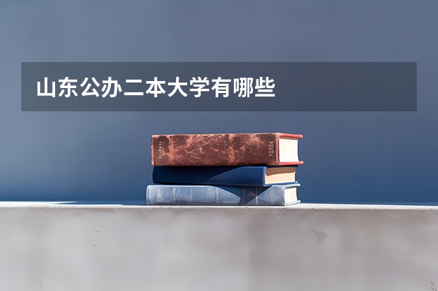 山东公办二本大学有哪些