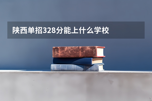 陕西单招328分能上什么学校