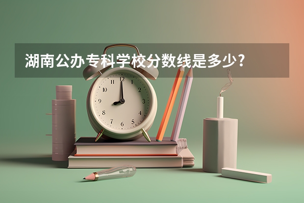 湖南公办专科学校分数线是多少?