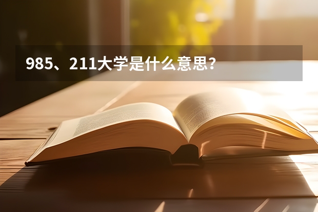 985、211大学是什么意思？