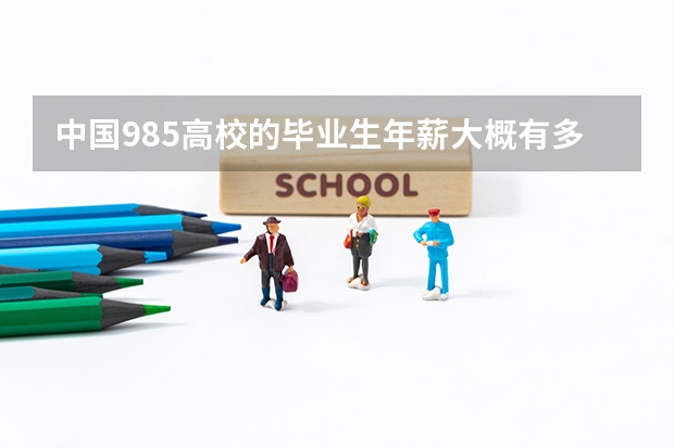 中国985高校的毕业生年薪大概有多少