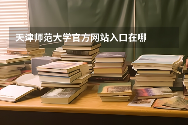 天津师范大学官方网站入口在哪