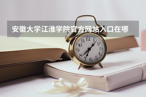 安徽大学江淮学院官方网站入口在哪