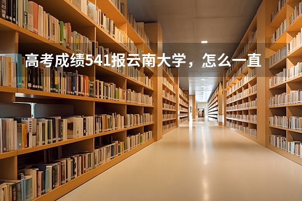 高考成绩541.报云南大学，怎么一直查不到录取信息，也没征集志愿名单？