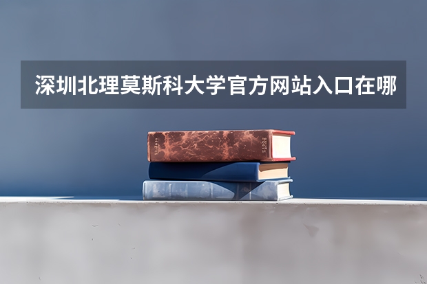 深圳北理莫斯科大学官方网站入口在哪